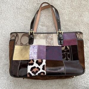 Coach Multicolor Patchwork Tote